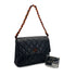 VINTAGE CHANEL MATELASSE TORTOISESHELL CHAIN SHOULDER BAG BLACK LAMB SKIN 90324818