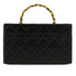 VINTAGE CHANEL MATELASSE VANITY CHAIN HAND BAG BLACK LAMB SKIN GOLD HARDWARE 90341897