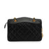 VINTAGE CHANEL MATELLASSE CHAIN HAND BAG BLACK LAMB SKIN GOLD HARDWARE 90350413