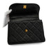 VINTAGE CHANEL MATERASSE CHAIN SHOULDER BAG BLACK LAMB SKIN GOLD HARDWARE 90340149