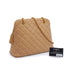 VINTAGE CHANEL MATERASSE CHAIN SHOULDER BAG BEIGE CAVIAR SKIN GOLD HARDWARE 90342731