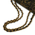 VINTAGE CHANEL MAXI 34 CHAIN SHOULDER BAG BLACK JACQUARD GOLD HARDWARE 90328694