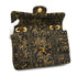 VINTAGE CHANEL MAXI 34 CHAIN SHOULDER BAG BLACK JACQUARD GOLD HARDWARE 90328694