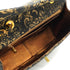 VINTAGE CHANEL MAXI 34 CHAIN SHOULDER BAG BLACK JACQUARD GOLD HARDWARE 90328694