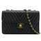 VINTAGE CHANEL MAXI CHEVRON V STITCH BLACK CHAIN SHOULDER BAG CAVIAR SKIN GOLD HARDWARE 90333754