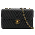 VINTAGE CHANEL MAXI CHEVRON V STITCH BLACK CHAIN SHOULDER BAG CAVIAR SKIN GOLD HARDWARE 90333754