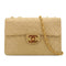 VINTAGE CHANEL MAXI MATELASSE 34 CHAIN SHOULDER BAG BEIGE LAMB SKIN GOLD HARDWARE 90330931