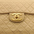 VINTAGE CHANEL MAXI MATELASSE 34 CHAIN SHOULDER BAG BEIGE LAMB SKIN GOLD HARDWARE 90330931
