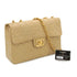 VINTAGE CHANEL MAXI MATELASSE 34 CHAIN SHOULDER BAG BEIGE LAMB SKIN GOLD HARDWARE 90330931