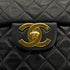 VINTAGE CHANEL MAXI MATELASSE 34 CHAIN SHOULDER BAG BLACK LAMB SKIN GOLD HARDWARE 90321152