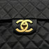 VINTAGE CHANEL MAXI MATELASSE 34 CHAIN SHOULDER BAG BLACK LAMB SKIN GOLD HARDWARE 90322910