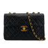 VINTAGE CHANEL MAXI MATELASSE 34 CHAIN SHOULDER BAG BLACK LAMB SKIN GOLD HARDWARE 90323455