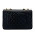 VINTAGE CHANEL MAXI MATELASSE 34 CHAIN SHOULDER BAG BLACK LAMB SKIN GOLD HARDWARE 90323980