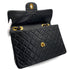 VINTAGE CHANEL MAXI MATELASSE 34 CHAIN SHOULDER BAG BLACK LAMB SKIN GOLD HARDWARE 90323980