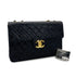 VINTAGE CHANEL MAXI MATELASSE 34 CHAIN SHOULDER BAG BLACK LAMB SKIN GOLD HARDWARE 90323980
