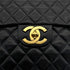VINTAGE CHANEL MAXI MATELASSE 34 CHAIN SHOULDER BAG BLACK LAMB SKIN GOLD HARDWARE 90324815