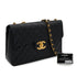VINTAGE CHANEL MAXI MATELASSE 34 CHAIN SHOULDER BAG BLACK LAMB SKIN GOLD HARDWARE 90324815