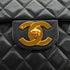 VINTAGE CHANEL MAXI MATELASSE 34 CHAIN SHOULDER BAG BLACK LAMB SKIN GOLD HARDWARE 90326767