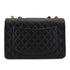 VINTAGE CHANEL MAXI MATELASSE 34 CHAIN SHOULDER BAG BLACK LAMB SKIN GOLD HARDWARE 90331293