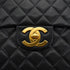 VINTAGE CHANEL MAXI MATELASSE 34 CHAIN SHOULDER BAG BLACK LAMB SKIN GOLD HARDWARE 90331293