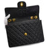 VINTAGE CHANEL MAXI MATELASSE 34 CHAIN SHOULDER BAG BLACK LAMB SKIN GOLD HARDWARE 90331293