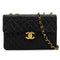 VINTAGE CHANEL MAXI MATELASSE 34 CHAIN SHOULDER BAG BLACK LAMB SKIN GOLD HARDWARE 90331859