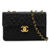 VINTAGE CHANEL MAXI MATELASSE 34 CHAIN SHOULDER BAG BLACK LAMB SKIN GOLD HARDWARE 90331859