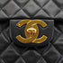VINTAGE CHANEL MAXI MATELASSE 34 CHAIN SHOULDER BAG BLACK LAMB SKIN GOLD HARDWARE 90331859