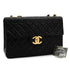 VINTAGE CHANEL MAXI MATELASSE 34 CHAIN SHOULDER BAG BLACK LAMB SKIN GOLD HARDWARE 90331859