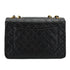 VINTAGE CHANEL MAXI MATELASSE 34 CHAIN SHOULDER BAG BLACK LAMB SKIN GOLD HARDWARE 90333719
