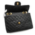 VINTAGE CHANEL MAXI MATELASSE 34 CHAIN SHOULDER BAG BLACK LAMB SKIN GOLD HARDWARE 90333719