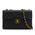 VINTAGE CHANEL MAXI MATELASSE 34 CHAIN SHOULDER BAG BLACK LAMB SKIN GOLD HARDWARE 90333183
