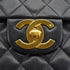 VINTAGE CHANEL MAXI MATELASSE 34 CHAIN SHOULDER BAG BLACK LAMB SKIN GOLD HARDWARE 90333183