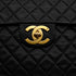 VINTAGE CHANEL MAXI MATELASSE 34 CHAIN SHOULDER BAG BLACK LAMB SKIN GOLD HARDWARE 90335308