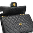 VINTAGE CHANEL MAXI MATELASSE 34 CHAIN SHOULDER BAG BLACK LAMB SKIN GOLD HARDWARE 90335487