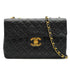 VINTAGE CHANEL MAXI MATELASSE 34 CHAIN SHOULDER BAG BLACK LAMB SKIN GOLD HARDWARE 90335599