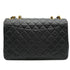 VINTAGE CHANEL MAXI MATELASSE 34 CHAIN SHOULDER BAG BLACK LAMB SKIN GOLD HARDWARE 90335599