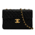 VINTAGE CHANEL MAXI MATELASSE 34 CHAIN SHOULDER BAG BLACK LAMB SKIN GOLD HARDWARE 90339153