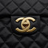 VINTAGE CHANEL MAXI MATELASSE 34 CHAIN SHOULDER BAG BLACK LAMB SKIN GOLD HARDWARE 90339153
