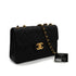 VINTAGE CHANEL MAXI MATELASSE 34 CHAIN SHOULDER BAG BLACK LAMB SKIN GOLD HARDWARE 90340137