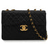 VINTAGE CHANEL MAXI MATELASSE 34 CHAIN SHOULDER BAG BLACK LAMB SKIN GOLD HARDWARE 90340137