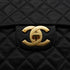 VINTAGE CHANEL MAXI MATELASSE 34 CHAIN SHOULDER BAG BLACK LAMB SKIN GOLD HARDWARE 90340137