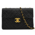 VINTAGE CHANEL MAXI MATELASSE 34 CHAIN SHOULDER BAG BLACK LAMB SKIN GOLD HARDWARE 90340140