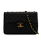 VINTAGE CHANEL MAXI MATELASSE 34 CHAIN SHOULDER BAG BLACK LAMB SKIN GOLD HARDWARE 90340504