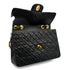 VINTAGE CHANEL MAXI MATELASSE 34 CHAIN SHOULDER BAG BLACK LAMB SKIN GOLD HARDWARE 90340504