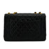 VINTAGE CHANEL MAXI MATELASSE 34 CHAIN SHOULDER BAG BLACK LAMB SKIN GOLD HARDWARE 90341895