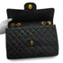VINTAGE CHANEL MAXI MATELASSE 34 CHAIN SHOULDER BAG BLACK LAMB SKIN GOLD HARDWARE 90341895