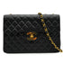 VINTAGE CHANEL MAXI MATELASSE 34 CHAIN SHOULDER BAG BLACK LAMB SKIN GOLD HARDWARE 90343417