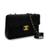 VINTAGE CHANEL MAXI MATELASSE 34 CHAIN SHOULDER BAG BLACK LAMB SKIN GOLD HARDWARE 90344383
