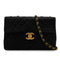 VINTAGE CHANEL MAXI MATELASSE 34 CHAIN SHOULDER BAG BLACK LAMB SKIN GOLD HARDWARE 90344383